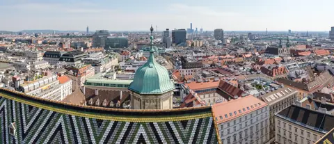 Vista de Viena desde la torre sur de la Catedral de San Esteban